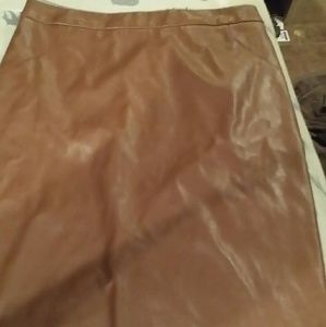 Faux leather skirt